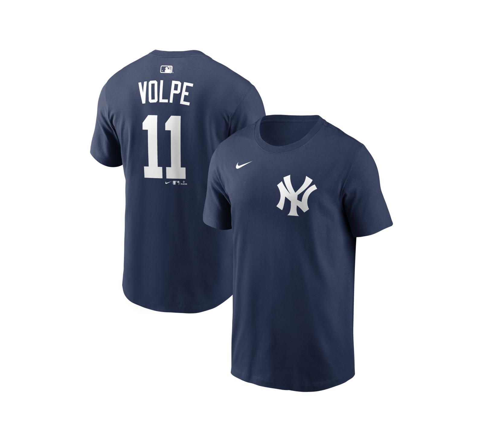 Nike мужская футболка New York Yankees Anthony Volpe, темно-синяя
