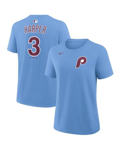 Nike Women's Bryce Harper светло-голубая футболка Philadelphia Phillies с именем и номером