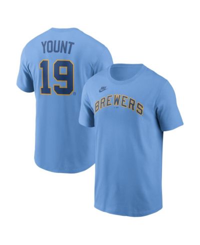 Футболка Nike Men's Robin Yount Powder Blue Milwaukee Brewers Cooperstown Collection