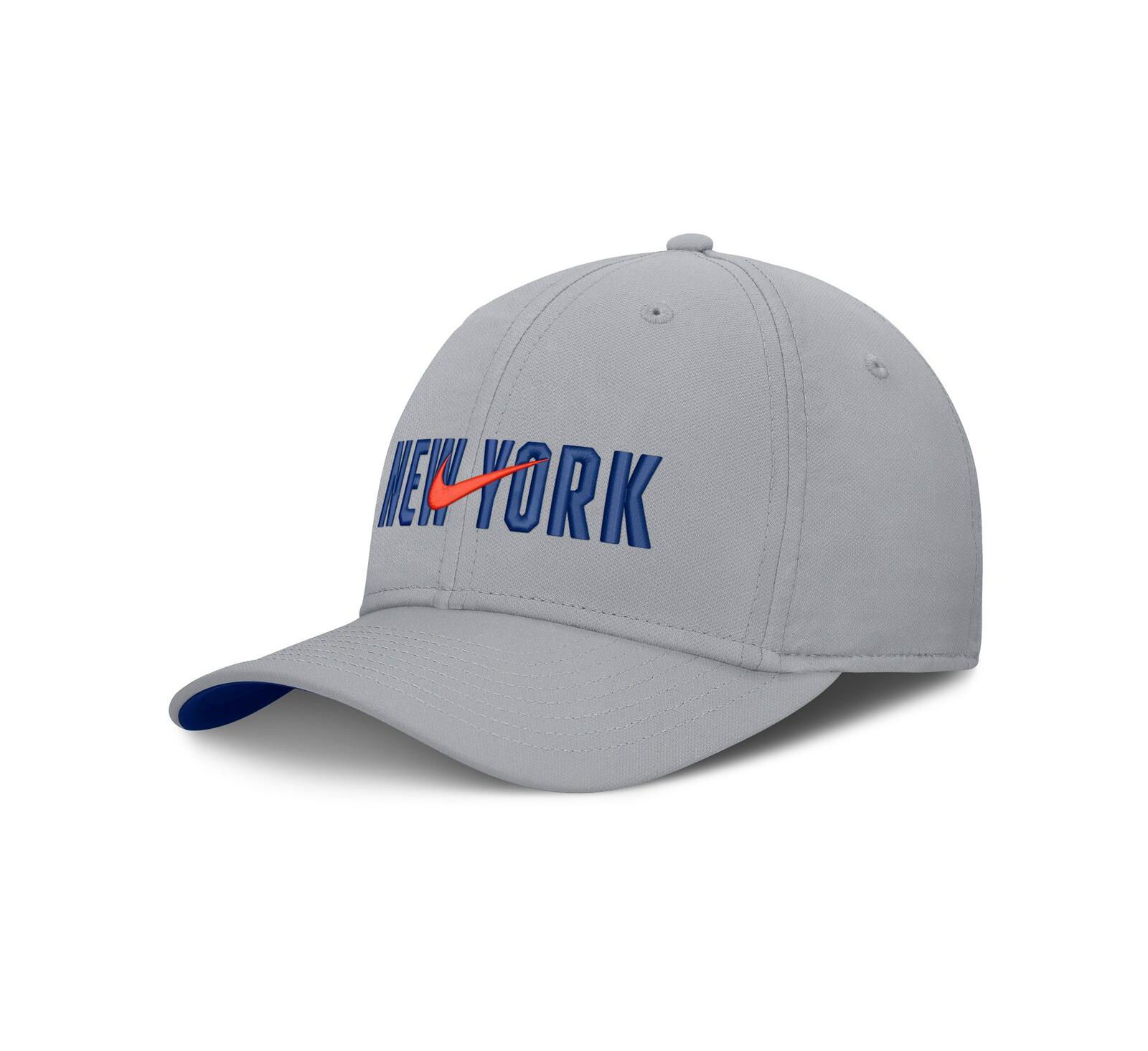 Кепка Nike Men's New Era Gray New York Mets Primetime Dri-FIT Rise Bozz Flex