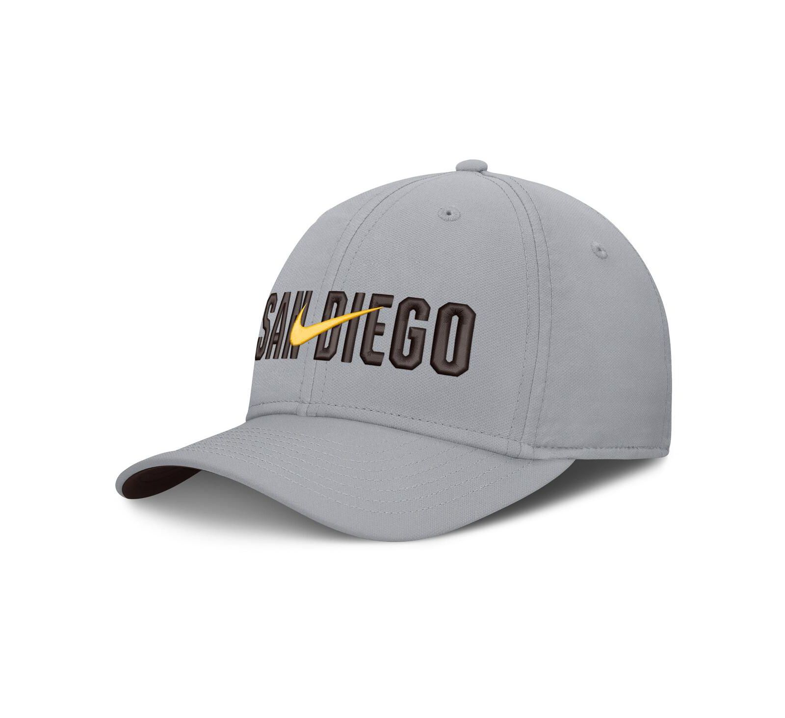 Мужская кепка Nike Gray San Diego Padres Primetime Dri-FIT Rise Bozz Flex