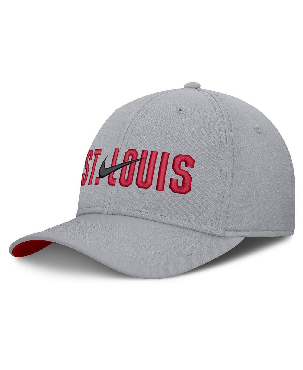 Мужская кепка Nike Gray St. Louis Cardinals Primetime Dri-FIT Rise Bozz Flex