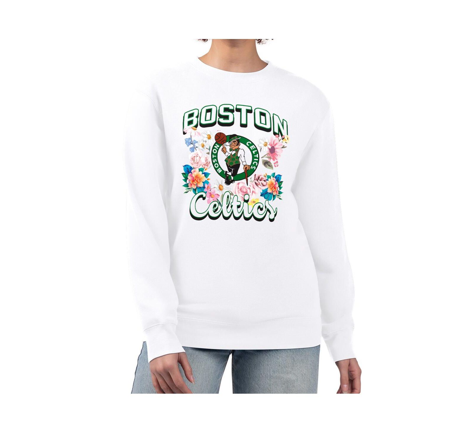Мужской флисовый свитшот G-III 4Her By Carl Banks White Boston Celtics с графическим принсоом