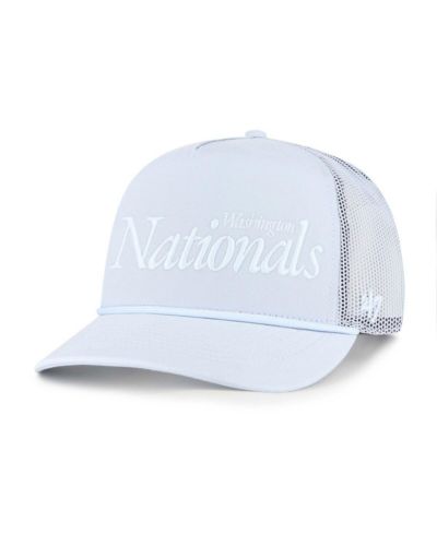 '47 Brand Men's Light Blue Washington Nationals Foundation Script Hitch Adjustable Trucker Hat