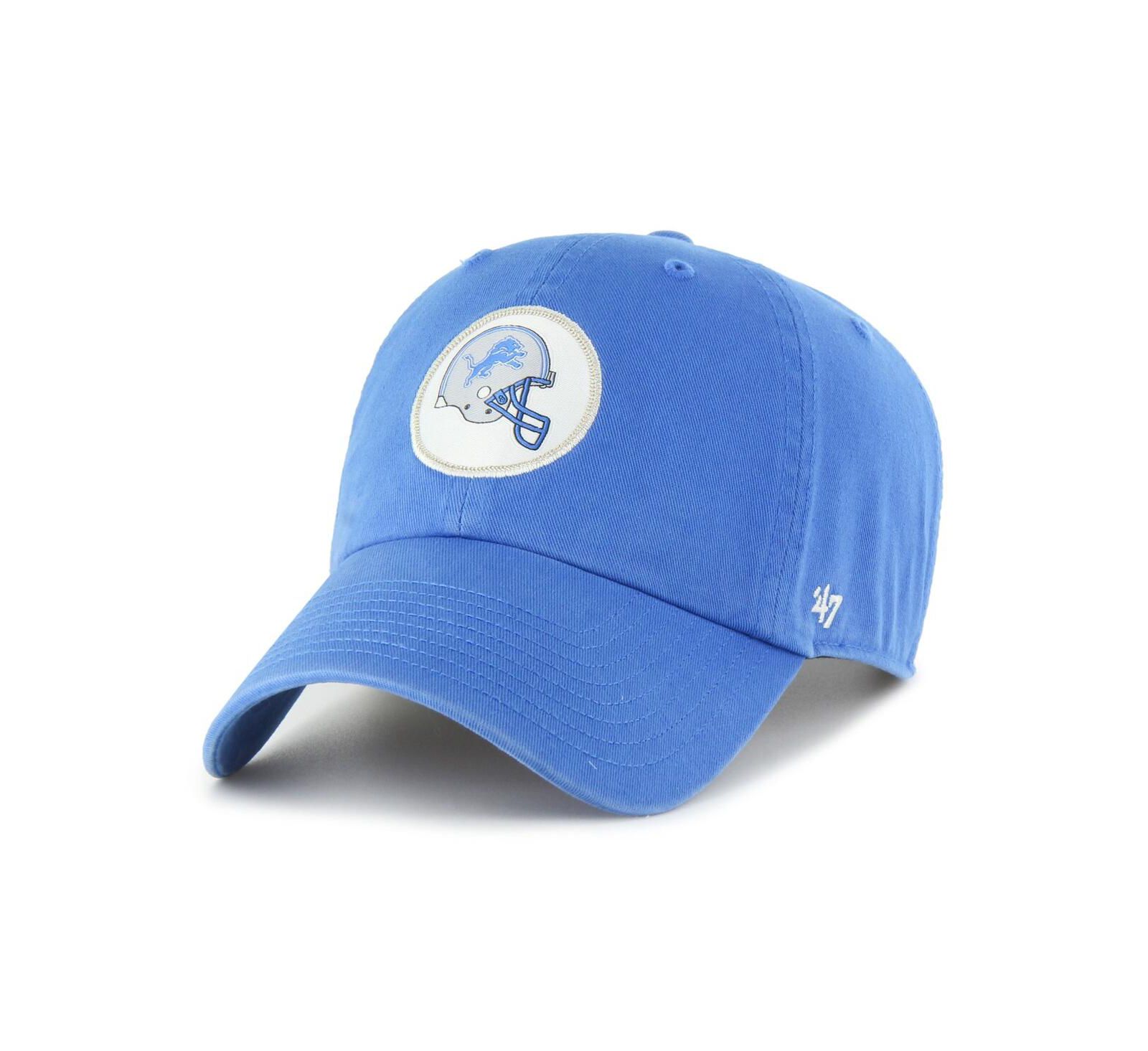 '47 Brand Men's Blue Detroit Lions Hard Hat Clean Up Adjustable Hat