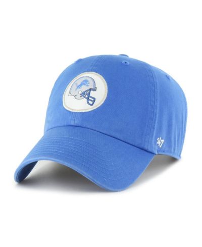 Мужская кепка '47 Brand Blue Detroit Lions Hard Hat Clean Up Adjustable