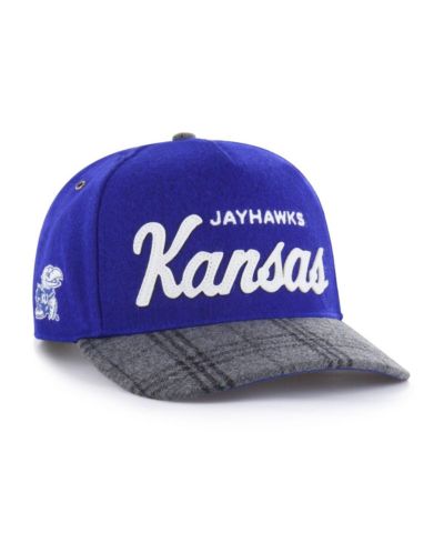 '47 Brand Men's and Women's Royal Kansas Jayhawks Windowpane Plaid Collection Hitch Adjustable Hat