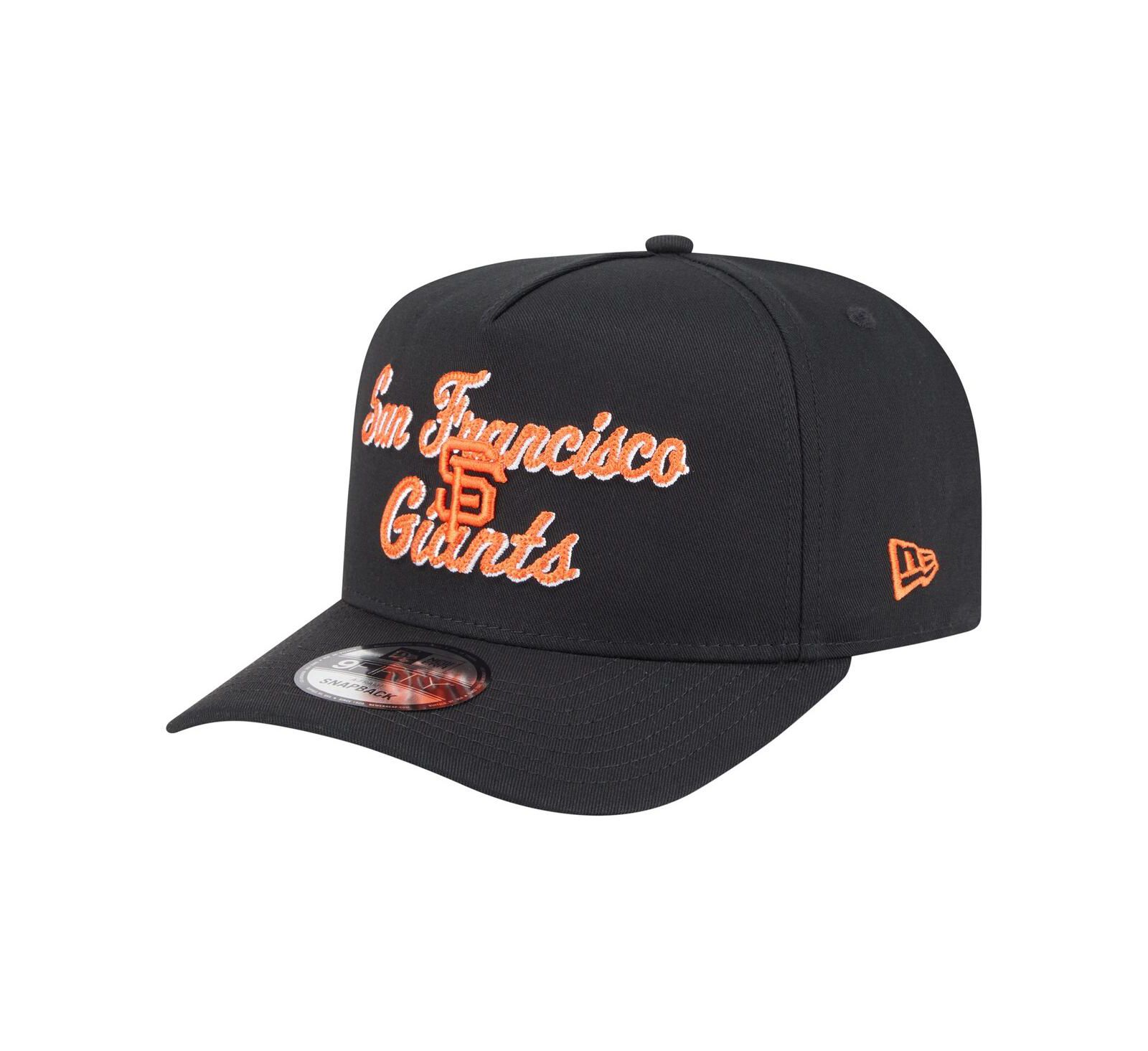 Мужская кепка New Era Black San Francisco Giants Chainstitch 9FIFTY A-Frame Snapback Hat