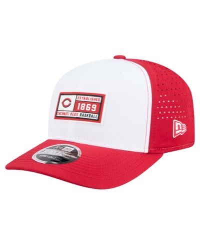 New Era Мужская регулируемая кепка Cincinnati Reds Established Patch 9SEVENTY, белая/красная