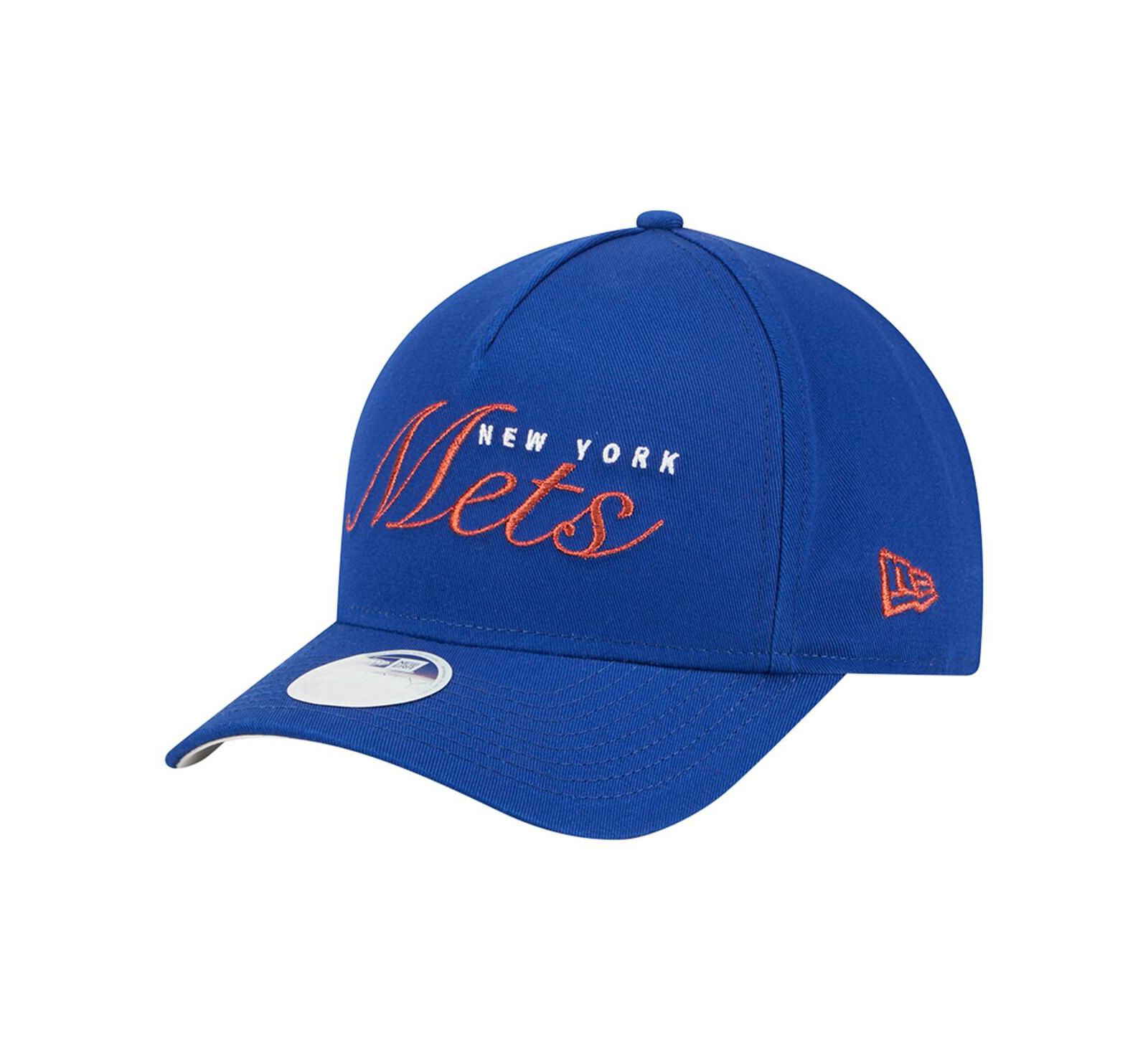 Кепка New Era Royal New York Mets Metallic A-Frame 9FORTY Adjustable Женский