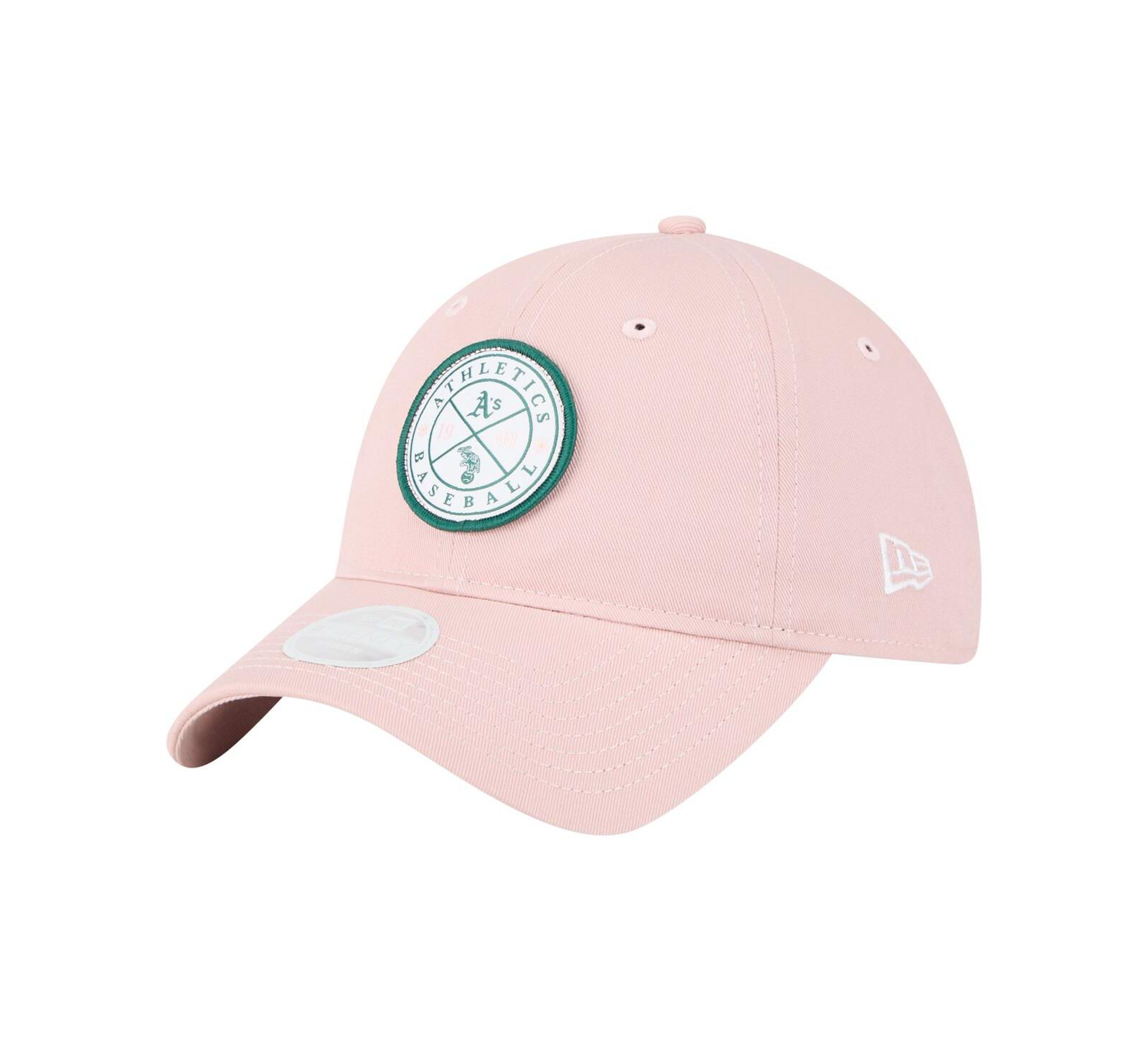 Женская бейсболка New Era Pink Athletics Bloom 9TWENTY Adjustable Hat