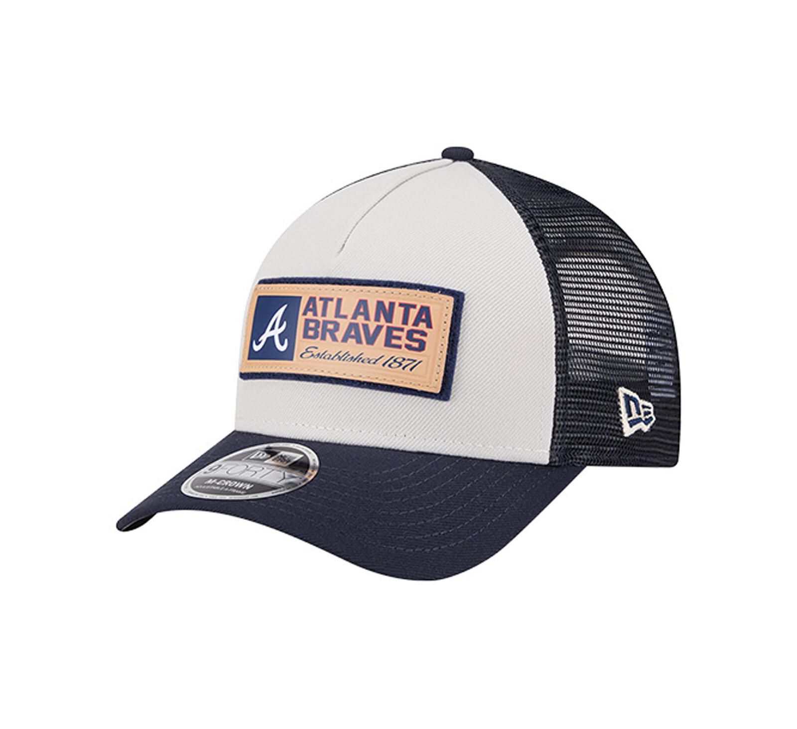 New Era мужская кепка Atlanta Braves Text A-Frame Trucker 9FORTY