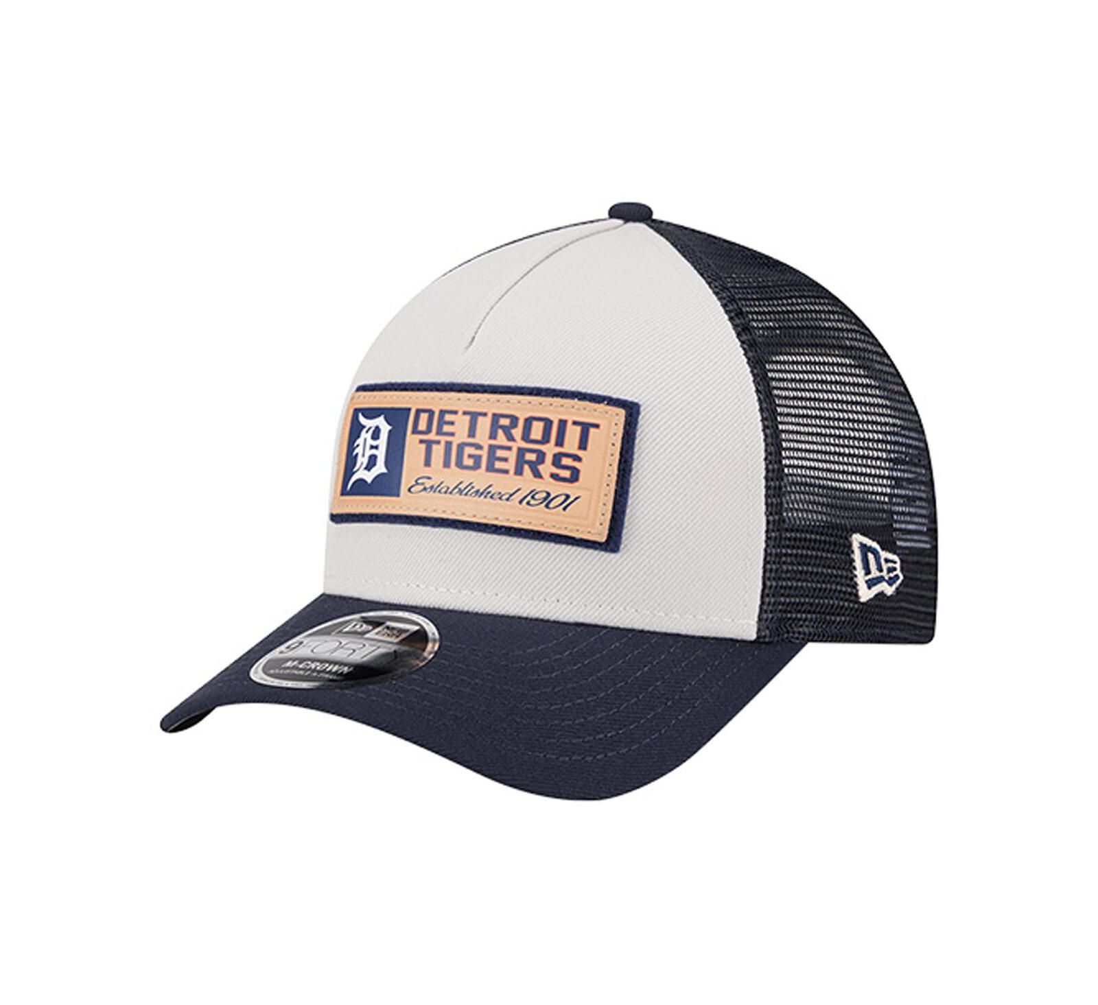 New Era Мужская кепка-тракер A-Frame Detroit Tigers, серая/темно-синяя