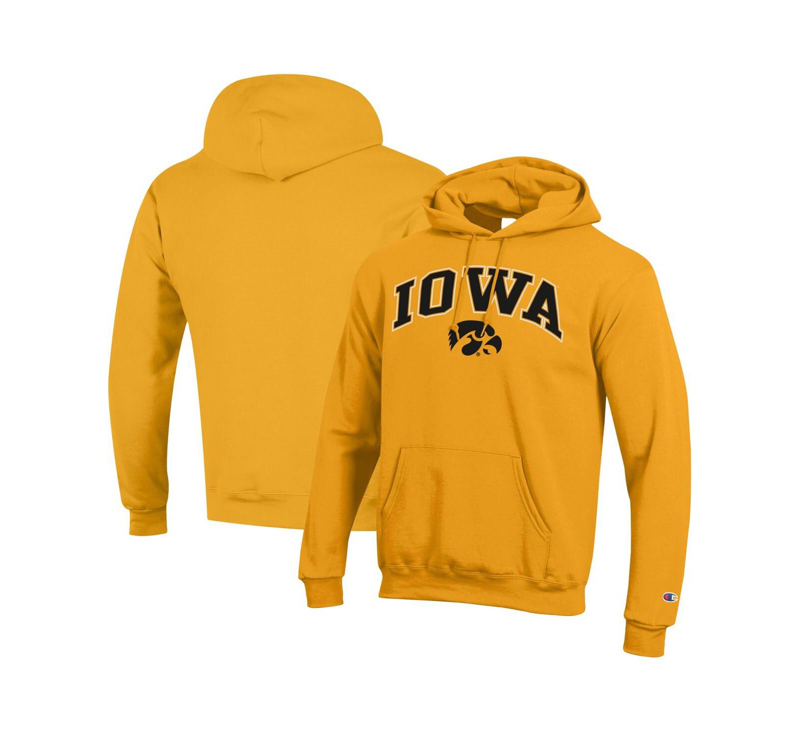 Champion Men's Champion Gold Iowa Hawkeyes Arch Over Logo Pullover Hoodie