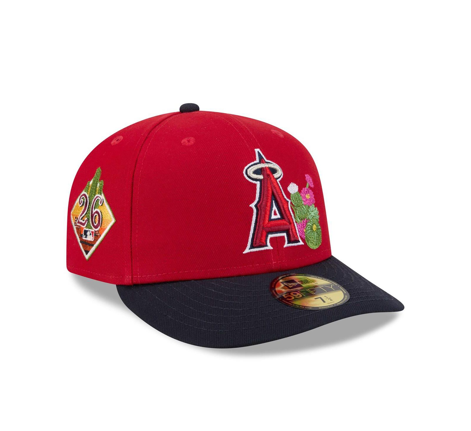 Мужская кепка New Era Red/Navy Los Angeles Angels 2026 Spring Training 59FIFTY Fitted Hat