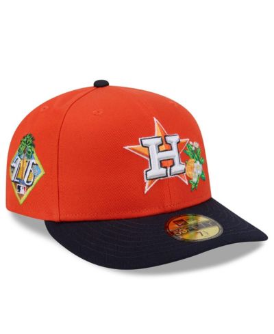 Мужская кепка New Era Orange/Navy Houston Astros 2026 Spring Training 59FIFTY Fitted