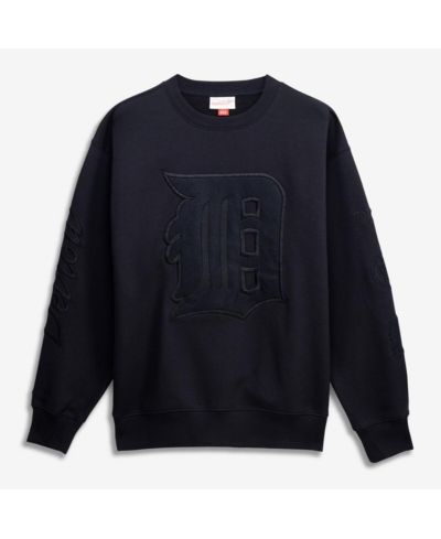 Mitchell & Ness Мужская флисовая толстовка Detroit Tigers Phantom Crewneck, черная