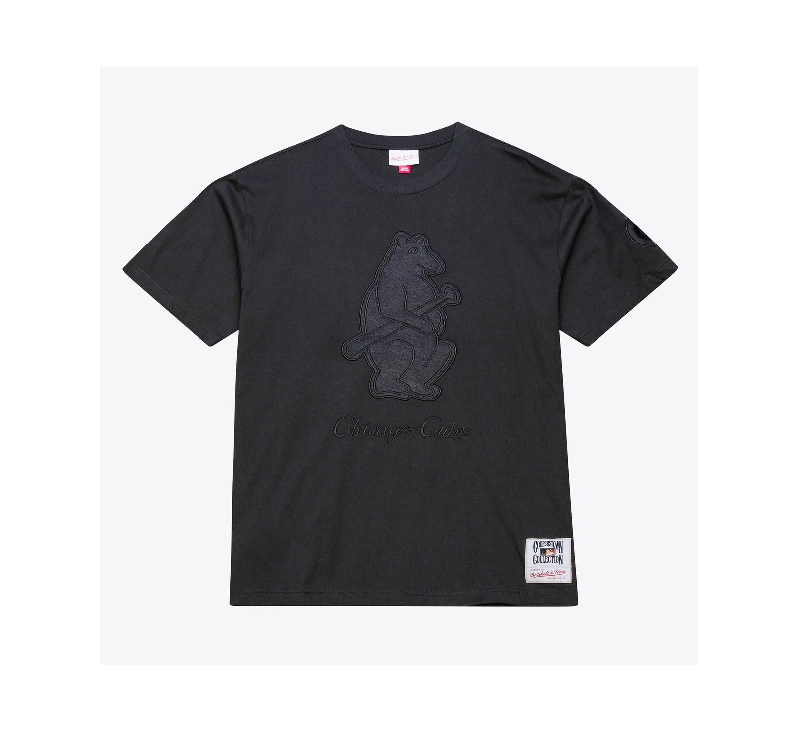 Mitchell & Ness Men's Black Chicago Cubs Cooperstown Collection Phantom T-Shirt