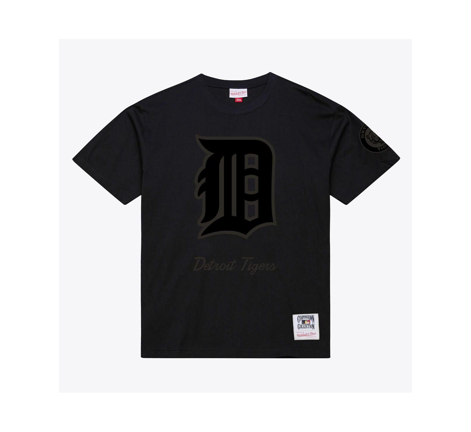Мужская футболка Mitchell & Ness Detroit Tigers Cooperstown Collection Phantom, черная