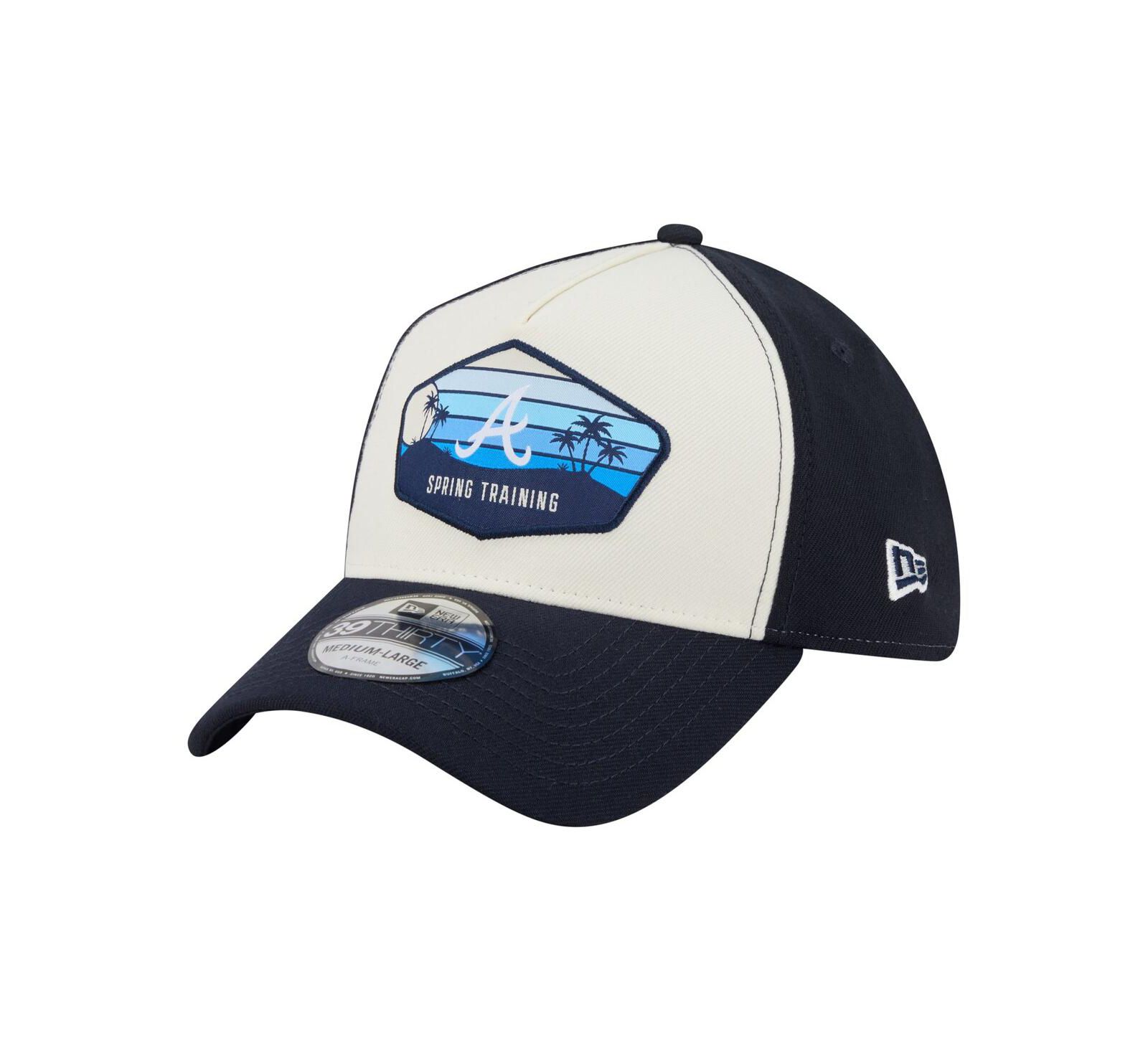 Мужская кепка New Era Stone Atlanta Braves 2026 Spring Training Fan Pack Gradient 39THIRTY Flex