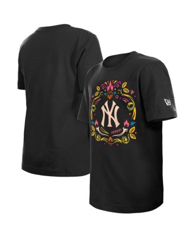 New Era Big Boys and Girls Black New York Yankees Día De Los Muertos T-Shirt