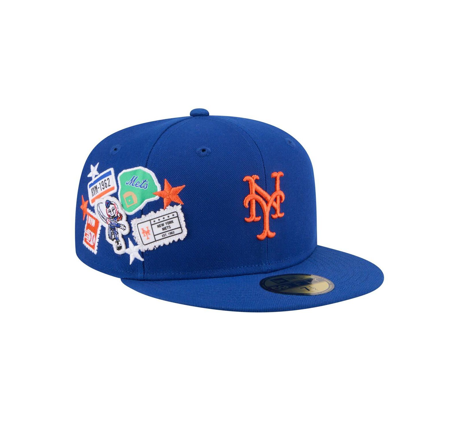 Мужская кепка New Era Royal New York Mets City Patch 59FIFTY Fitted