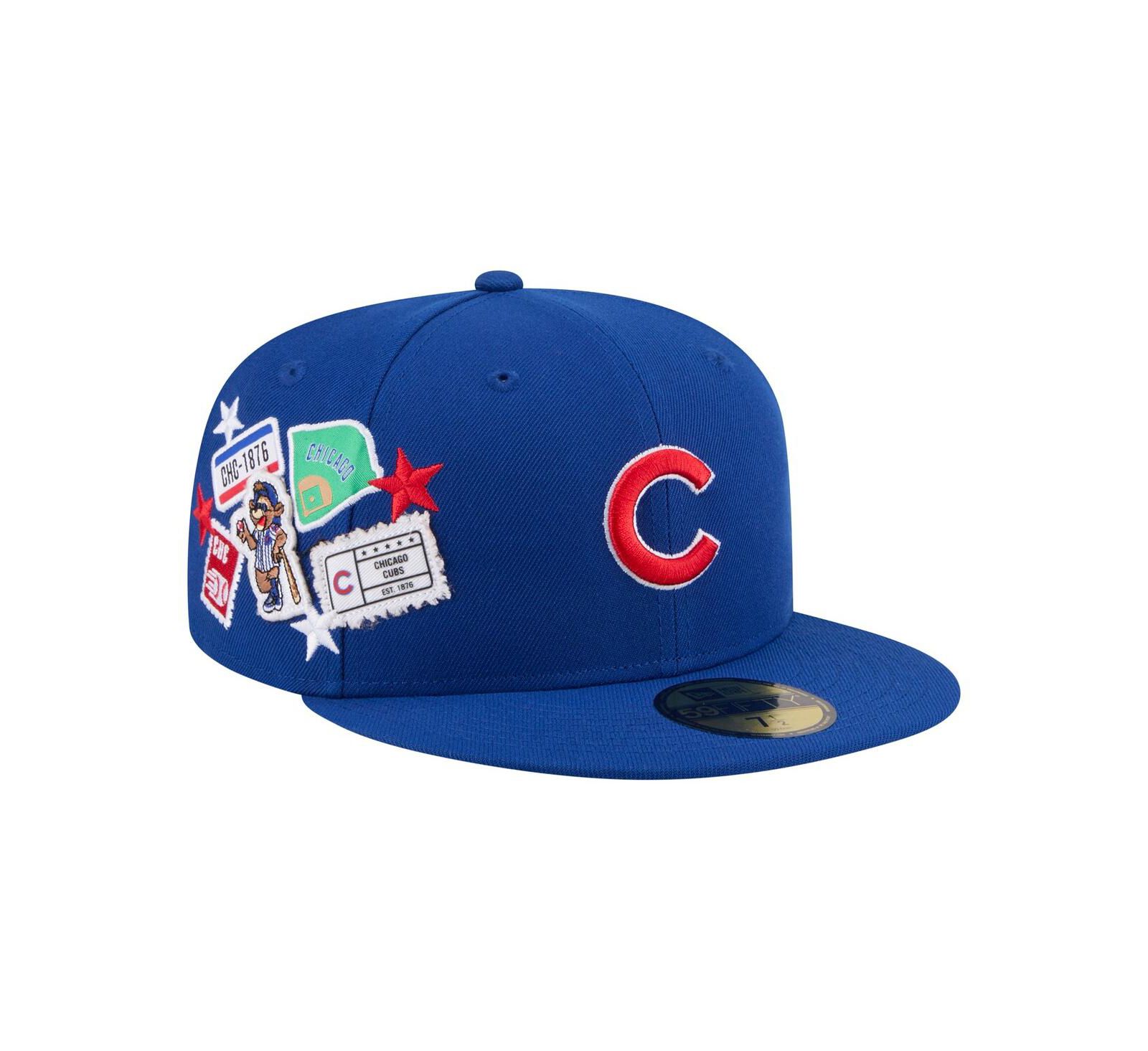 Мужская кепка New Era Chicago Cubs City Patch 59FIFTY Fitted Hat Royal