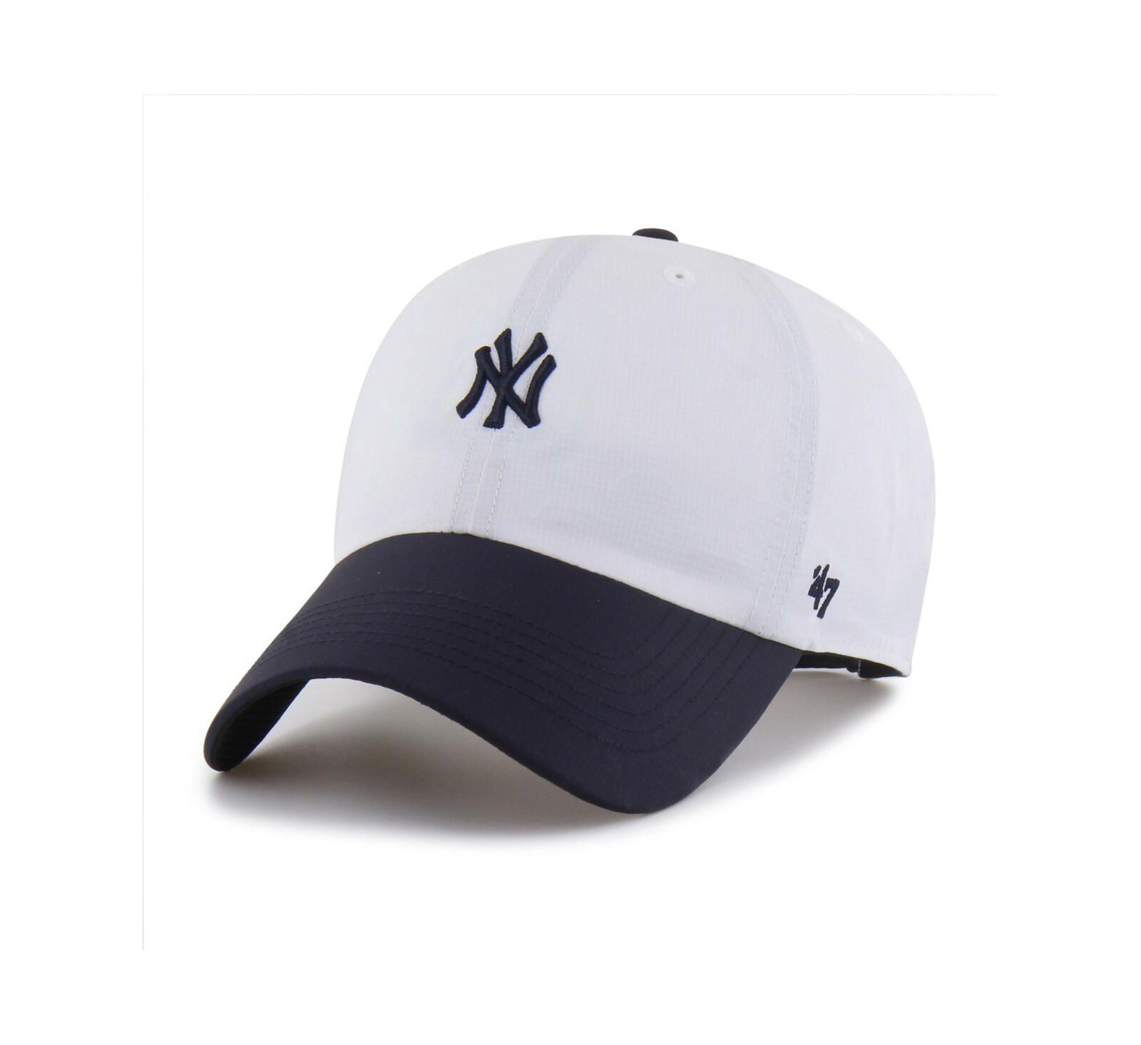 Мужская кепка '47 Brand White/Navy New York Yankees Vista Mini Clean Up Brrr Adjustable Hat
