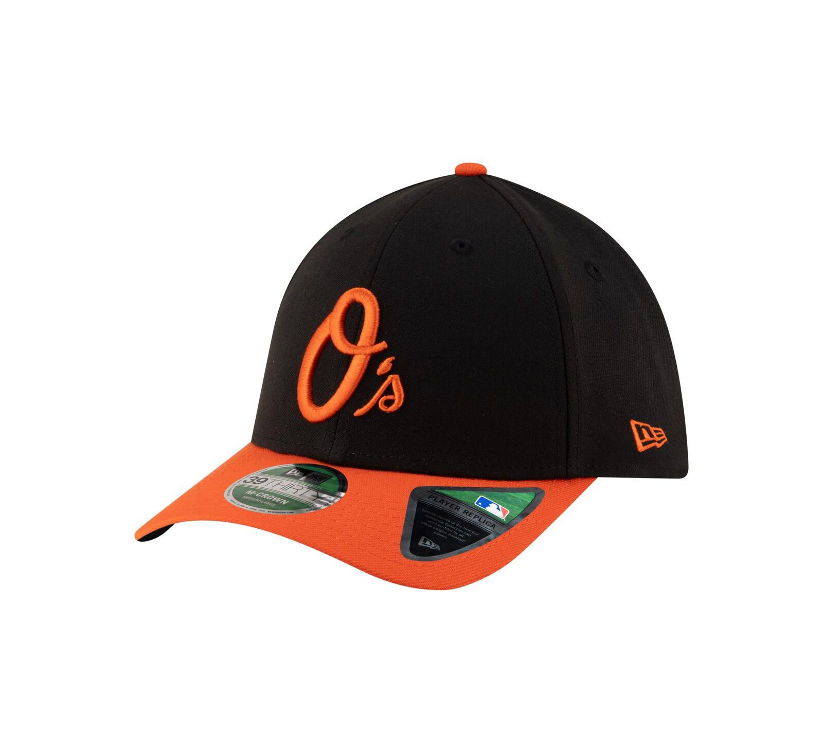 Мужская кепка New Era Black Baltimore Orioles Alternate Player Replica 39THIRTY M-Crown Flex