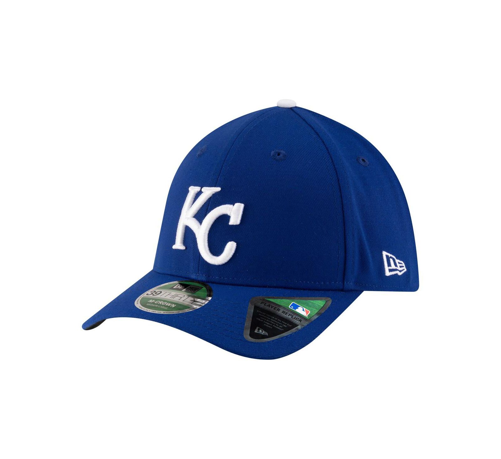 Мужская кепка New Era Royal Kansas City Royals Player Replica 39THIRTY M-Crown Flex