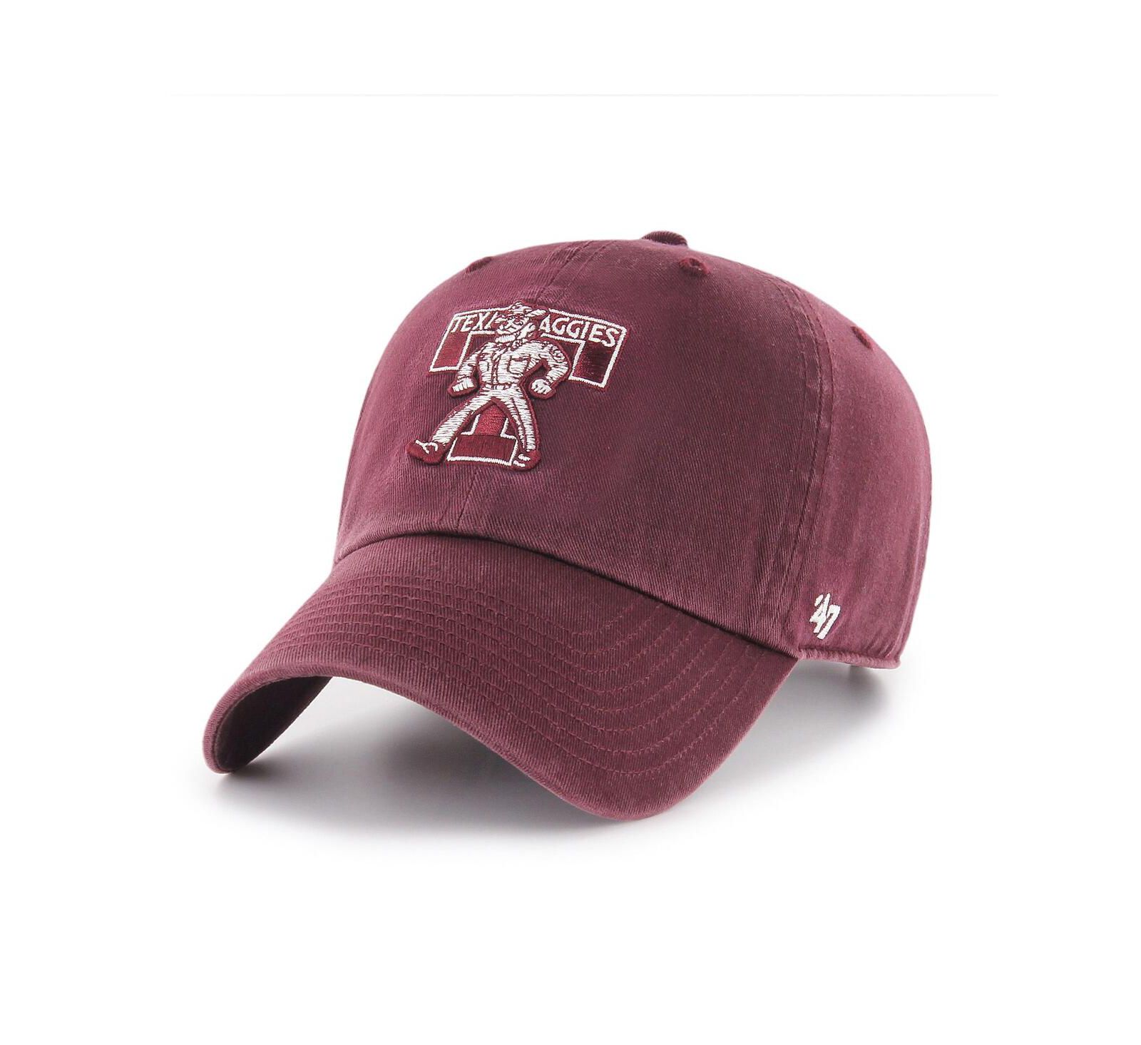 '47 Brand Мужская регулируемая кепка Texas A&M Aggies College Vault Clean Up, бордовая