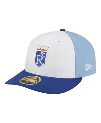 Мужская кепка New Era White/Blue Kansas City Royals Authentic Collection 59FIFTY Fitted