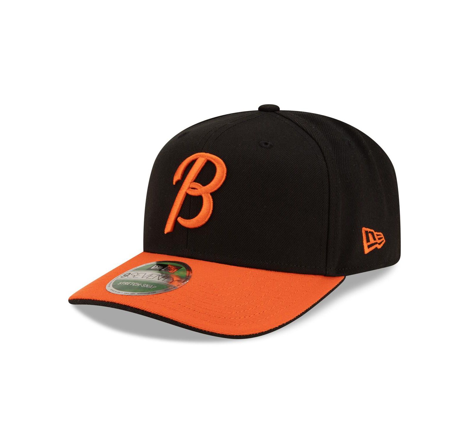 Мужская черная/оранжевая кепка New Era Baltimore Orioles Player Replica 9SEVENTY Adjustable Hat