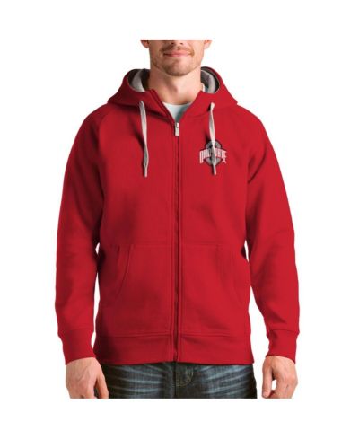 Antigua Men's Scarlet Ohio State Buckeyes Victory Full-Zip Jacket