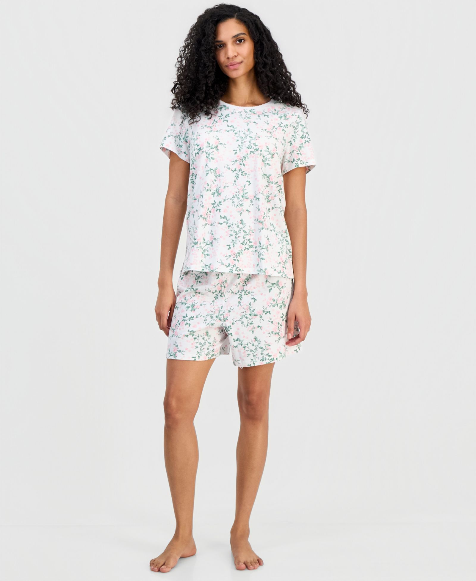 Charter Club Women's Short-Sleeve Pajamas Set, Created for Macy's