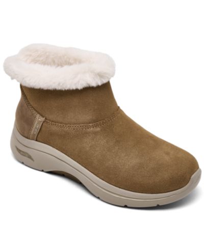 Skechers Women's Slip-Ins: GO WALK Arch Fit 2.0 - Cozy Stride Ankle Boots from Finish Line