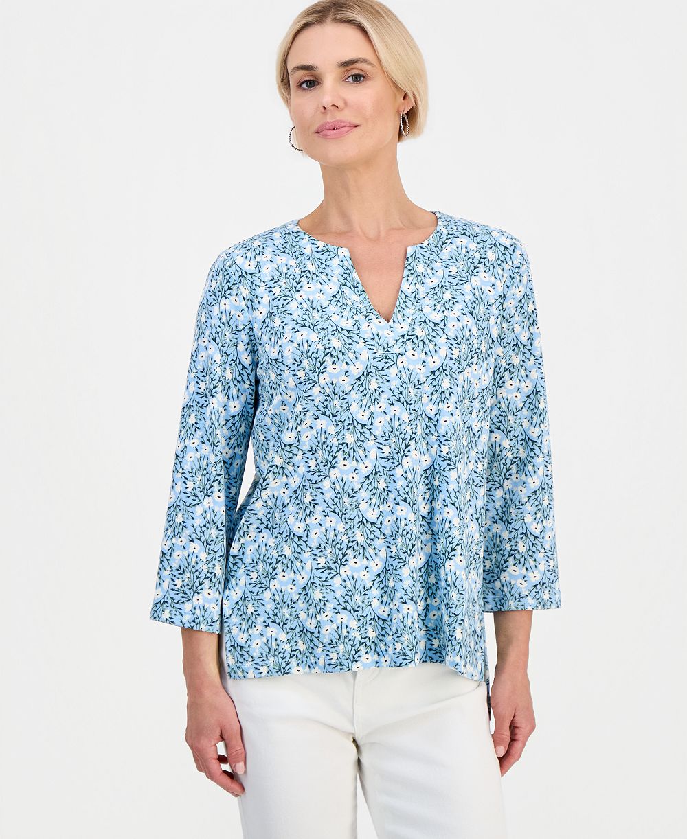 Style & Co Petite Туника с V-образным вырезом