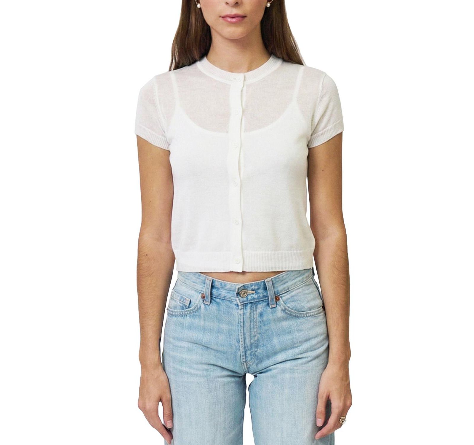 Central Park West Women's Serena Sheer Cardi With Cami