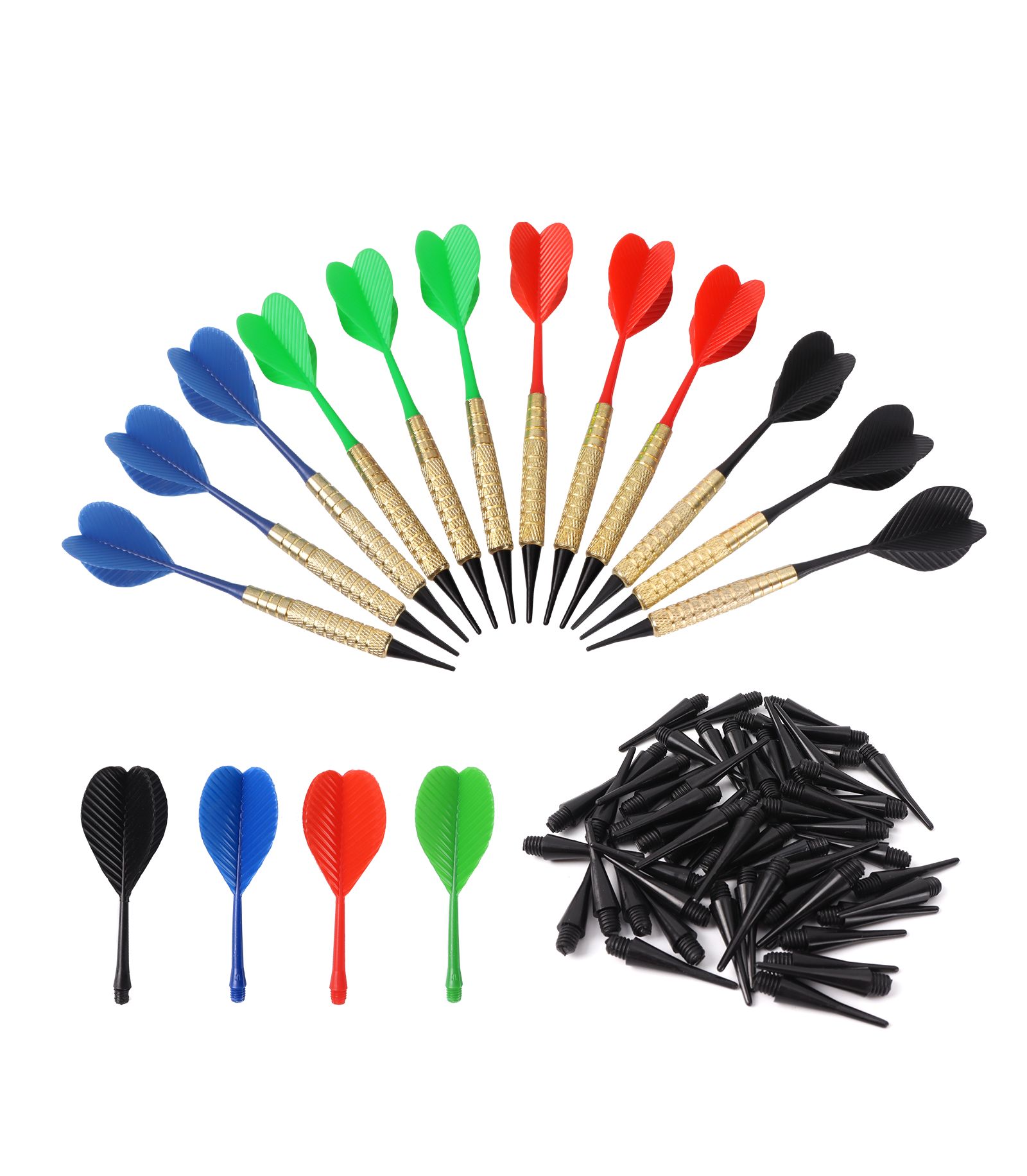GSE Games & Sports Expert 16 Grams Soft Tip Darts with 100 Free Dart Tips