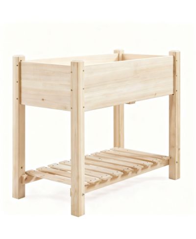 Садовая грядка YIGII Solid Fir с системой хранения, 2-ярусная конструкция