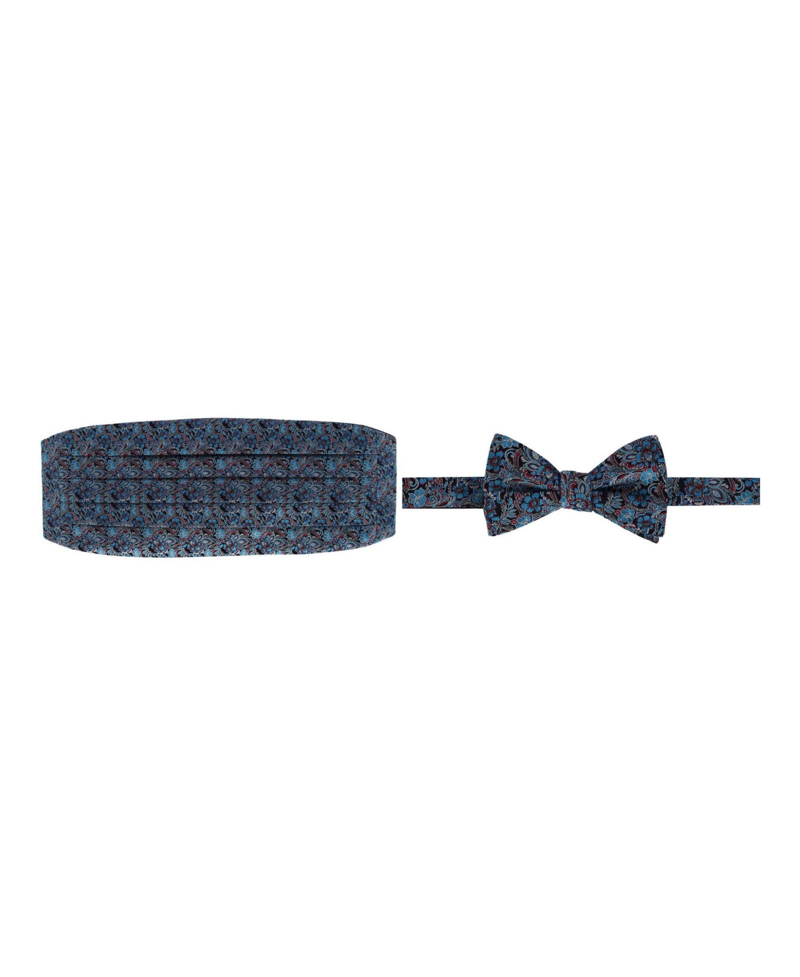 Мужской набор Trafalgar Men's Enzo Exploded Floral Silk Cummerbund & Bow Tie