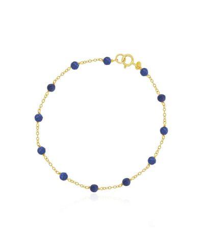 Браслет The Lovery Blue Sapphire Bead Chain, 14K Gold