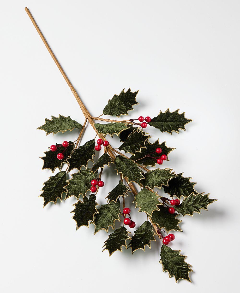 Holiday Lane набор листьев Cozy Cabin Leaves Pick с ягодами, эксклюзив Macy's