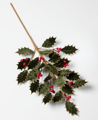 Holiday Lane набор листьев Cozy Cabin Leaves Pick с ягодами, эксклюзив Macy's