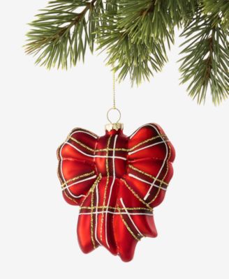Holiday Lane Украшение-шар Cozy Cabin Plaid Bow, эксклюзив Macy's
