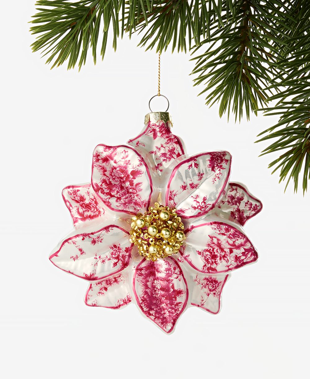 Holiday Lane рождественский шар с узором Toile Flower, эксклюзив Macy's