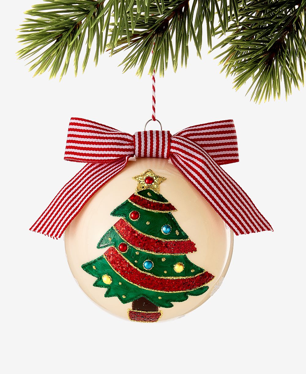 Елочная игрушка Holiday Lane Christmas Cheer 2026 шар, эксклюзив Macy's