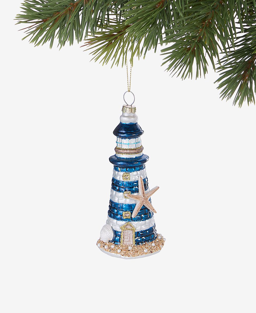 Holiday Lane рождественский шар Seaside Lighthouse, эксклюзив Macy's