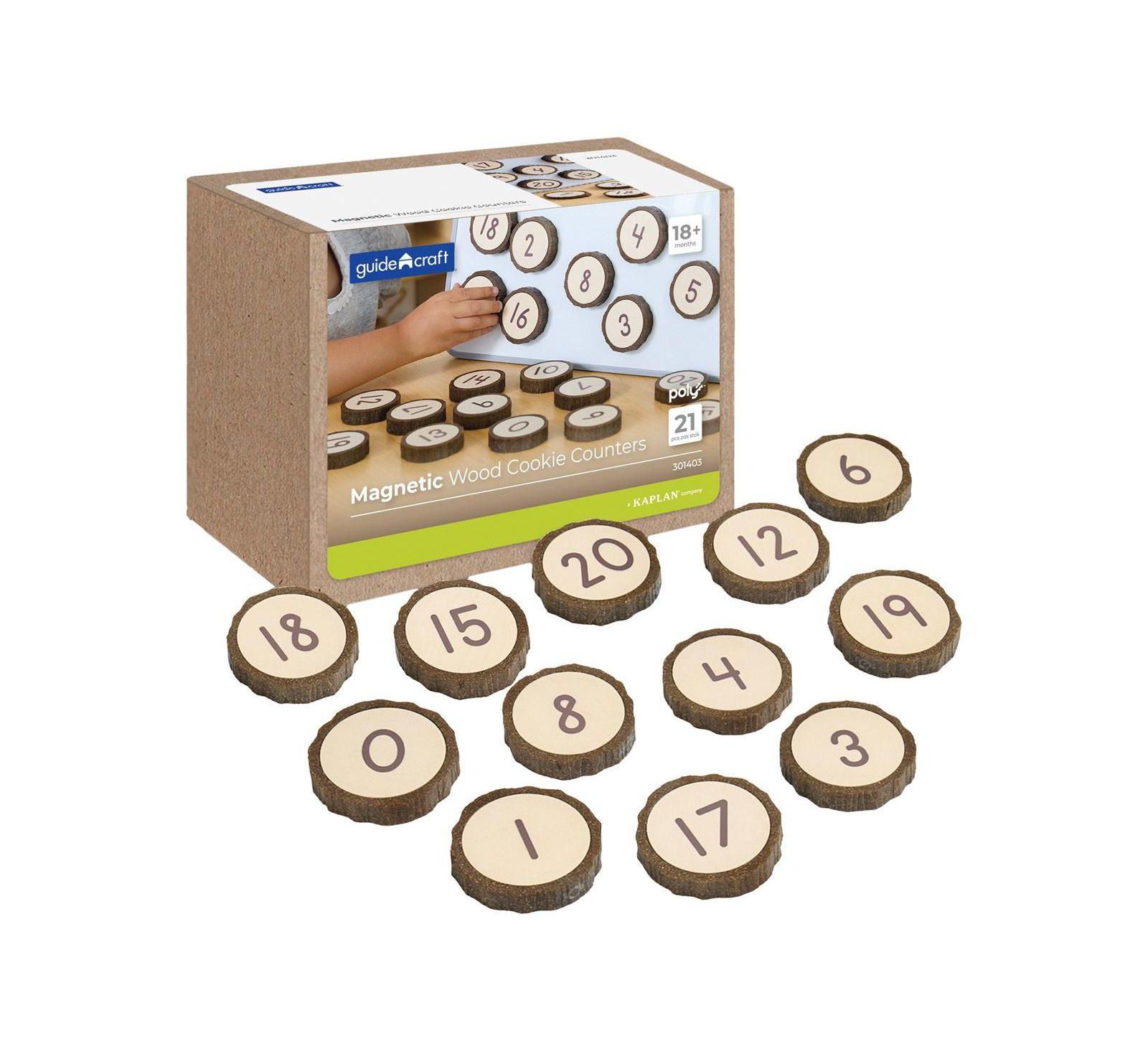 Магнитные деревянные счетные печенья Kaplan Early Learning, 21 шт