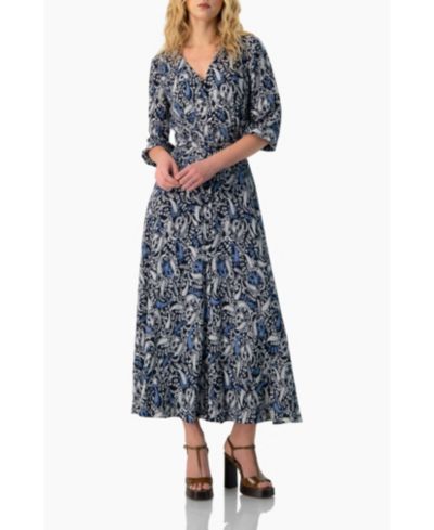 Ivonne Women's Paisley V-Neck Maxi Dress